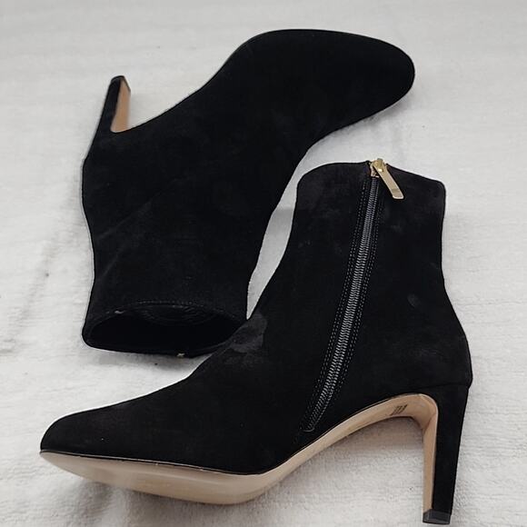 L'AGENCE ANGELIQUE MIDNIGHT LEATHER PLUSH BLACK SUEDE ANKLE BOOTS LADIES 40 NWOB - Picture 12 of 16